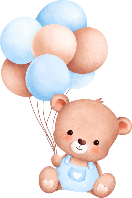 Teddy bear and balloons