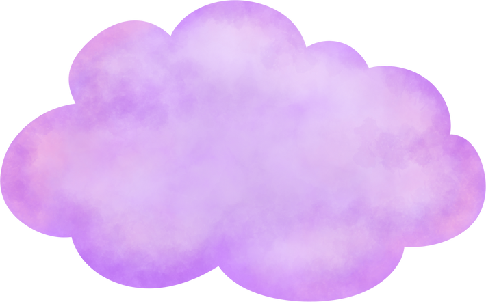 Purple watercolor cloud