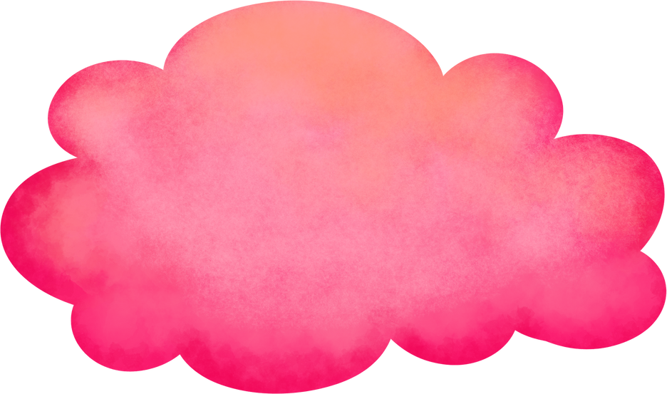 Pink watercolor cloud