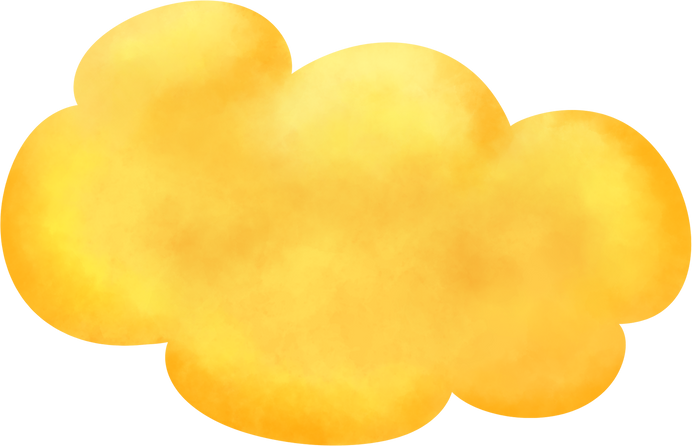 Cute ywllor watercolor cloud
